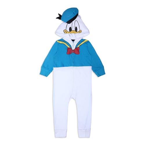 Disney Boy's Donald Duck Hooded Coverall Onesie with Hat, 100% Cotton, Blue, Size 6M Disney Boy's Donald Duck Hooded Coverall Onesie with Hat, 100% Cotton, Blue, Size 6M von Disney