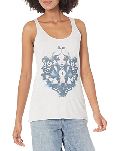Disney Damen Alice Rorschach T-Shirt, Weiß meliert, X-Klein von Disney