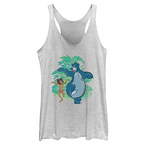 Disney Damen Sketch a Jungle – Dsjb00adtk_81orh Hemd, Weiß meliert, Groß von Disney