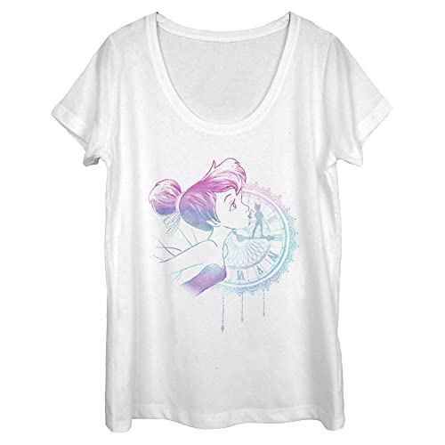 Disney Damen Tinkerbell Time for Tink, kurzärmelig T-Shirt, Weiß, XX-Large von Disney