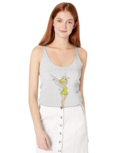 Disney Damen Tink Aquarell Hemd, Weiß meliert, Mittel von Disney