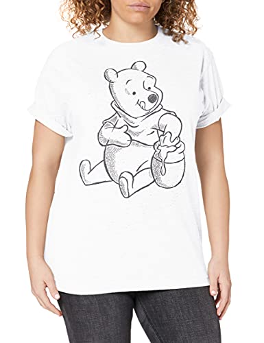 Disney Damen Winnie the Pooh - Sketch T Shirt, Weiß (White White), 38 EU von Disney