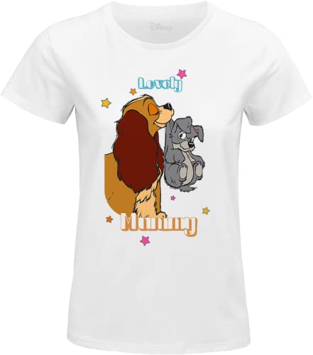 Disney Damen Wodladyts008 T-Shirt, weiß, XXL von Disney