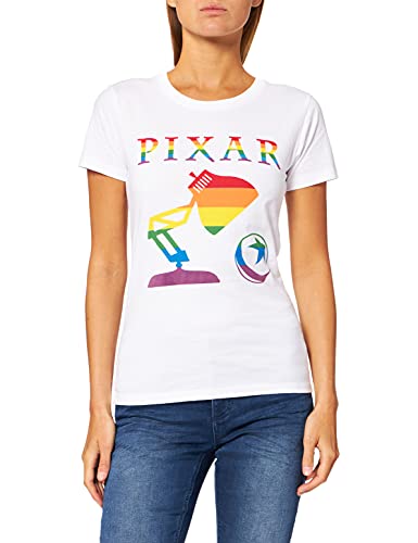 Disney Damen Wodpixats001 T-Shirt, weiß, M von Disney