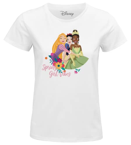 Disney Damen Wodprints016 T-Shirt, weiß, M von Disney