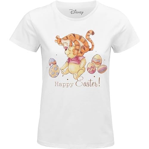 Disney Damen Wodwinits011 T-Shirt, weiß, Small von Disney