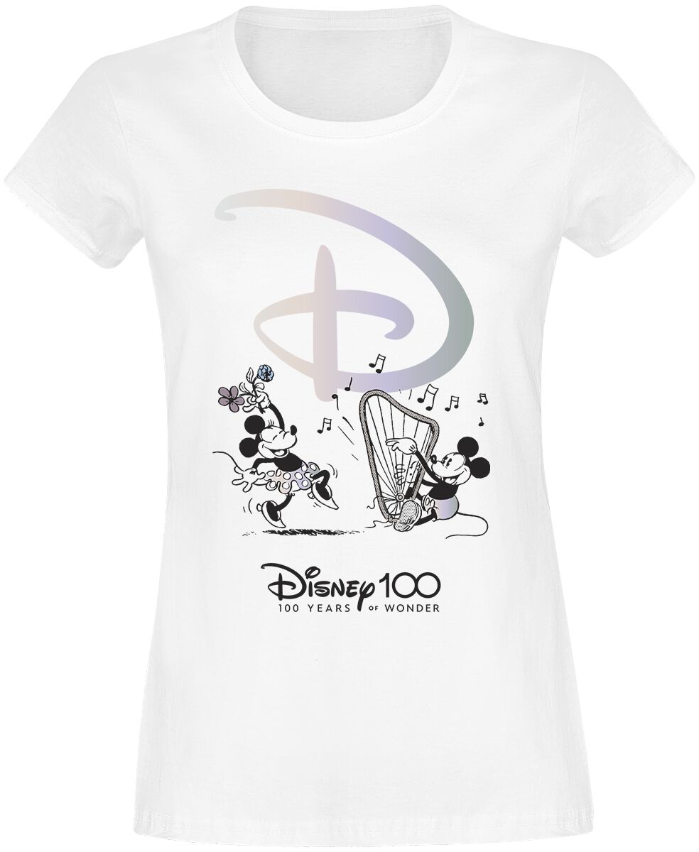 Disney - Disney T-Shirt - Disney 100 - 100 Years of Wonder - S bis XXL - für Damen - Größe L - weiß  - EMP exklusives Merchandise! von Disney