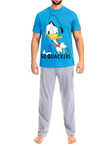 Disney Herren Schlafanzug Donald Duck Blau Medium von Disney