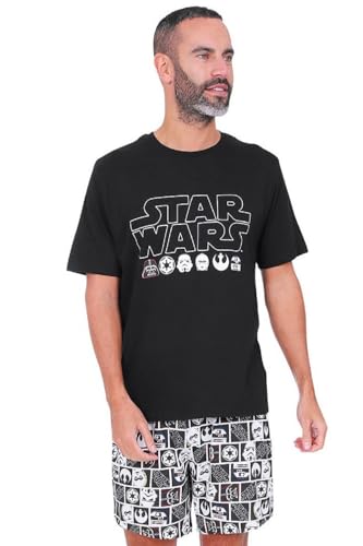 Disney Offizieller Star Wars Herren-Schlafanzug aus Baumwolle, Schwarz , XXL von Disney