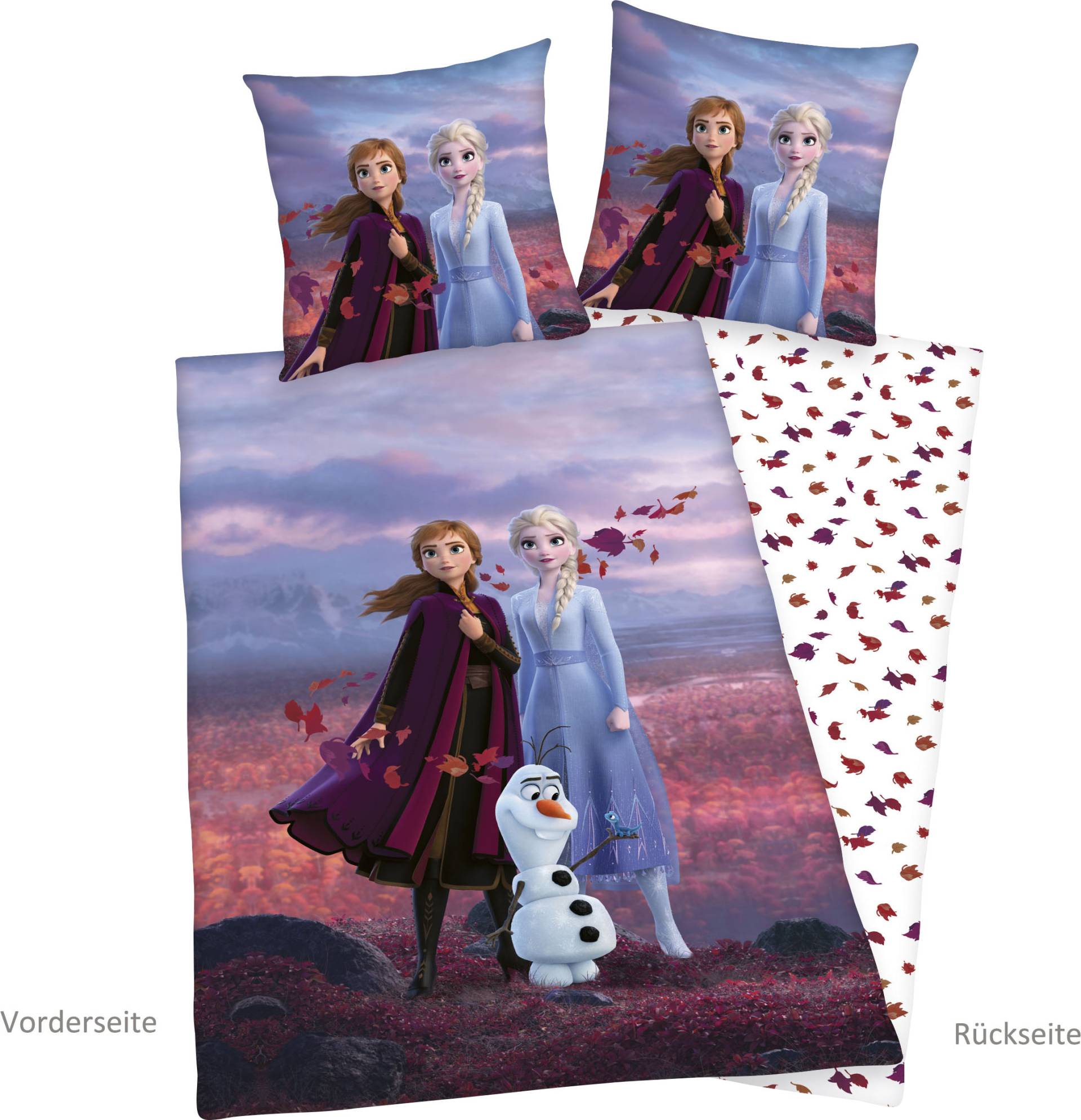 Disney Kinderbettwäsche "Disney´s Eiskönigin", mit tollem Anna und Elsa Motiv von Disney