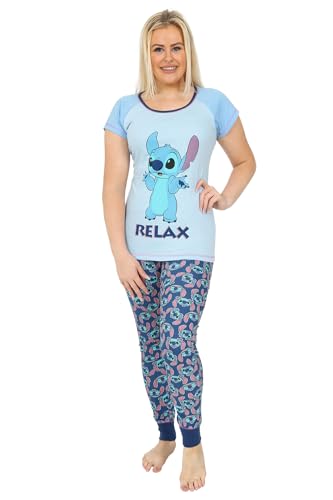 Disney Lilo and Stitch Damen-Schlafanzug, lang, Hellblau, blau, 22-24 Disney Lilo and Stitch Damen-Schlafanzug, lang, Hellblau, blau, 22-24 von Disney