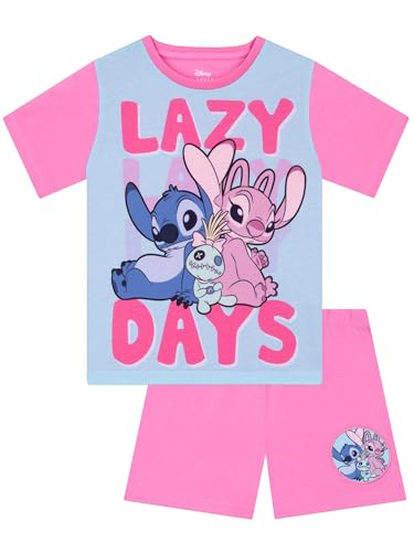 Disney Lilo und Stitch Pyjama Mädchen, Süßer Schlafanzug, Kurzarm Pyjama Mädchen, Schlafanzüge Kinder Für Dden Sommer, Rosa 146 Disney Lilo und Stitch Pyjama Mädchen, Süßer Schlafanzug, Kurzarm Pyjama Mädchen, Schlafanzüge Kinder Für Dden Sommer, Rosa 146 von Disney