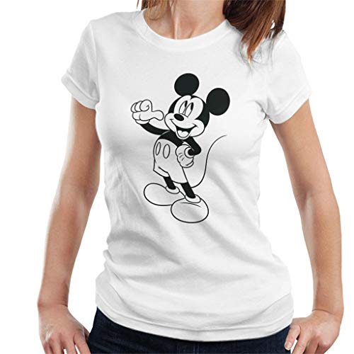 Disney Mickey Mouse Classic Black Sketch Women's T-Shirt von Disney