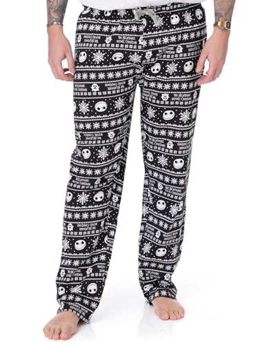 Disney Albtraum vor der Weihnachts -Loungehose Jack Skellington Herren Pyjama Bottoms M von Disney