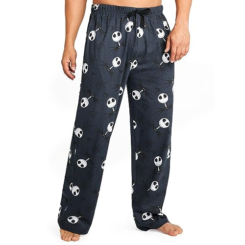 Disney Nightmare Before Christmas Pyjamahose Herren Lang - Baby Yoda Schlafanzug Herren Lang in den Größen S-3XL (Marine Jack, XL) von Disney