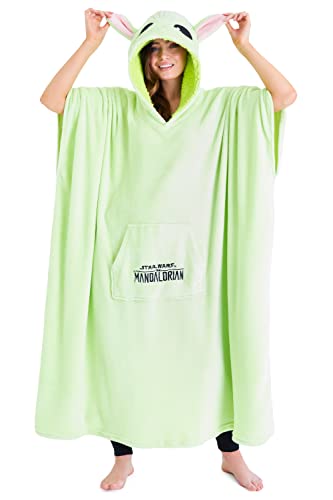 Disney Übergroße Hoodie Decke Damen Lang Mandalorian Oversize Pullover Damen und Herren Fleecepullover Teenager Mädchen Jungen Kapuzenpullover Jugendliche Baby Yoda Fanartikel von Disney