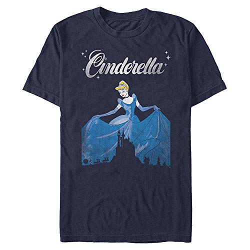 Disney Unisex Cinderella Dancing Cinderella Organic Short Sleeve T-shirt, Navy Blue, L von Disney