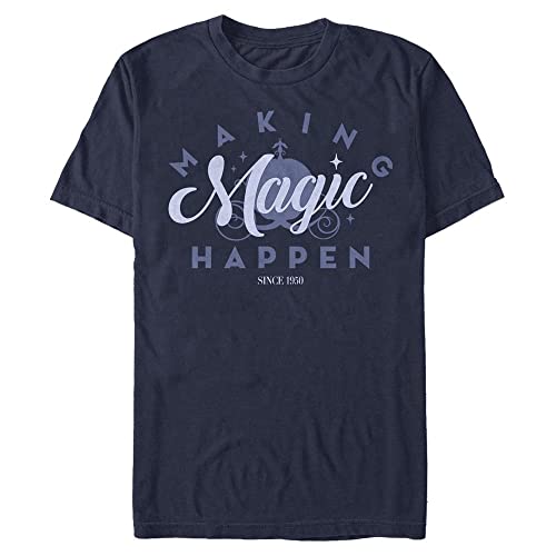 Disney Unisex Cinderella-Magic Since 1950 Organic Short Sleeve T-Shirt, Navy Blue, XL von Disney