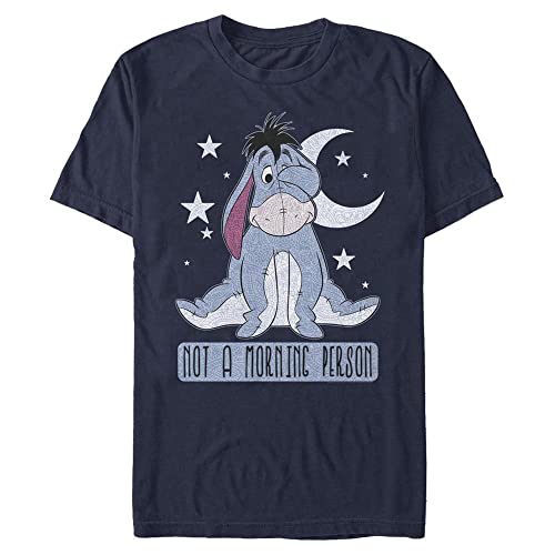 Disney Unisex Winnie The Pooh Eeyore Not Morning Organic Short Sleeve T-shirt, Navy Blue, M von Disney