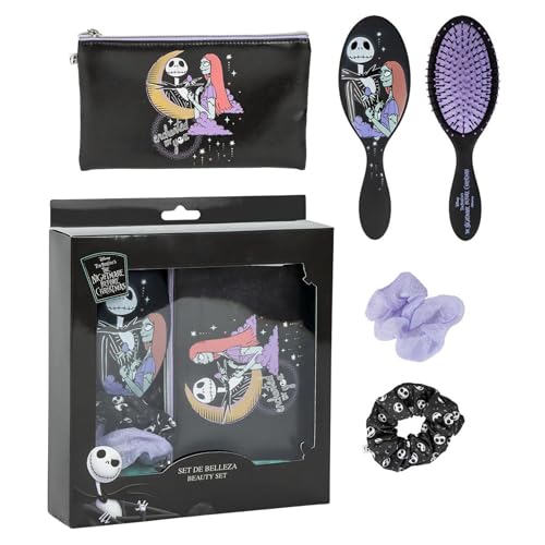 The Nightmare Before Christmas Hair Beauty Zubehör Set Haarbürste + Kosmetiktasche + 2 Haargummis Jack Skellington 4-teiliges Geschenkset The Nightmare Before Christmas Hair Beauty Zubehör Set Haarbürste + Kosmetiktasche + 2 Haargummis Jack Skellington 4-teiliges Geschenkset von Disney