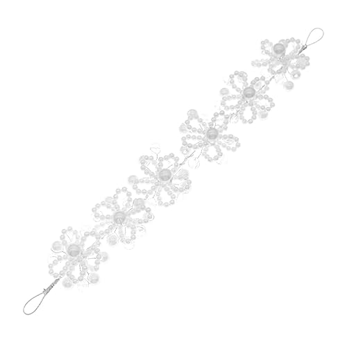 1pc Kristall Perle Stirnband Braut Kopfschmuck Kopfbänder für Damen Haar Braut Haarteil Perle Braut Haarband Braut Kristall Hochzeit Perlen Haarband Haarschmuck Miss White von Diyfixlcd