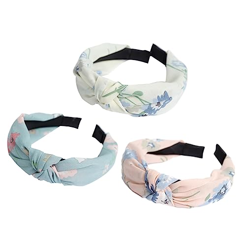 3pcs Hair Bands for Women Hair Ladies Headbands Bandana Headband Wide Headband Head Pieces for Woman Cloth Wrapped Headwear Wash Face Hair Bands Simple Head Hoop Printed Headwear von Diyfixlcd