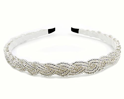 Kristall Haarband für Frauen Stirnband Mode Haarbänder Mädchen Perlen Kopf Hoop Clips Metall Perlen Haarband Schönheitspflege Elegant Bling Headwear Zubehör Hochzeit Braut von Diyfixlcd