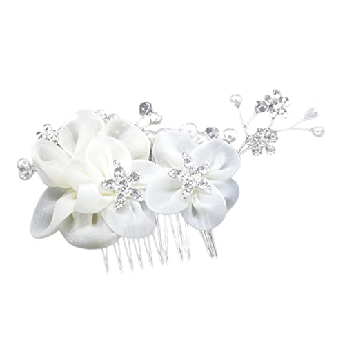 Strass Kopfschmuck Dekorative Haarkämme Haarbürste für Frauen Hochzeit Haarkamm Frauen Perle Seitenkamm Braut Blume Kamm Blume Haarkamm Strass Haarkamm Strass Kamm Strass Kamm von Diyfixlcd