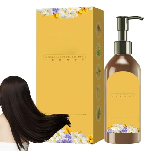 Djowyh Pflanzen-Einzeldosis-Blumenduftfarbstoff,Einzelwirkstoff-Blumenfarbstoff - Einzelwirkstoff-Haarshampoo,Schnelle Haarfärbung für Männer, Haarfärbe-Shampoo für Frauen, Männer, ältere Menschen, Djowyh Pflanzen-Einzeldosis-Blumenduftfarbstoff,Einzelwirkstoff-Blumenfarbstoff - Einzelwirkstoff-Haarshampoo,Schnelle Haarfärbung für Männer, Haarfärbe-Shampoo für Frauen, Männer, ältere Menschen, von Djowyh
