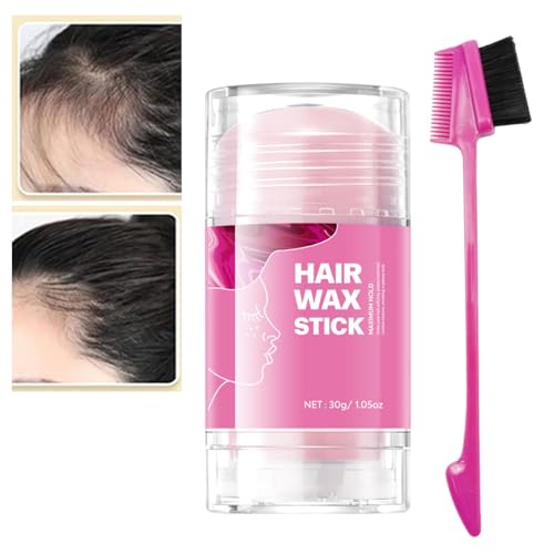 Haarwachs Stick Damen Haarwachs Stick, Langanhaltender Styling-Wachsstift Zur Kontrolle Des Haarfinishs, Styling-Haar-Pomadestift Für Kantenkontrolle, Haarsträhnen, Frizz von Djowyh