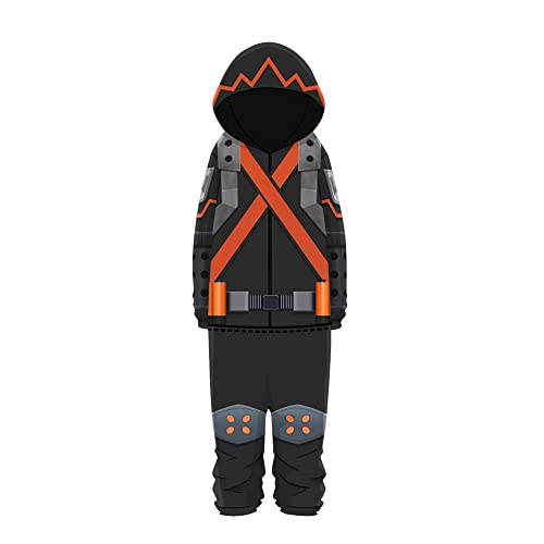 My Hero Academia Onesies Pyjama Bakugś Katsuki Todoroki Shouto Midoriya Izuku Cosplay Einteiler Format Jumpsuit MHA Anime Soft Unisex Nachtwäsche, Typ1, XL von Dmspace