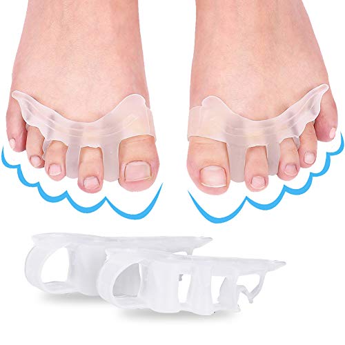 Gel Toe Separator Zehenspacer Zehe Stretchers für Hallux Valgus Männer und Frauen tragen in Schuhe, Bunion Relief Toe Richtmaschine, Linderung von Schmerzen nach Yoga und Sport Aktivitäten (1 Paar) von Doact