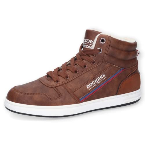 Dockers by Gerli Damen High-Top Sneaker, Frauen Schnürstiefeletten,Warm gefüttert,Strassenschuhe,Freizeitschuhe,Turnschuhe,Laufschuhe,Dunkelbraun,7.5 UK / 41 EU von Dockers by Gerli