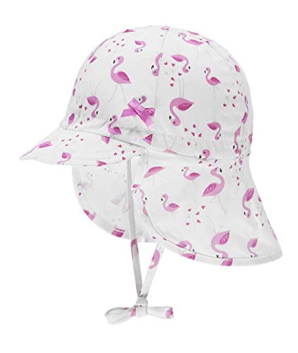 Döll Baby-Mädchen Bindemütze mit Schirm und Nackenschutz Mütze, Rosa (Fuchsia Pink|Pink 2023), (Herstellergröße: 49) von Döll