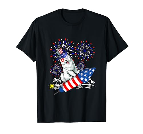 Samojede-Kostüm 4. Juli Feuerwerk Patriotischer Liebhaber Kinder T-Shirt von Dog 4th Of July Costume
