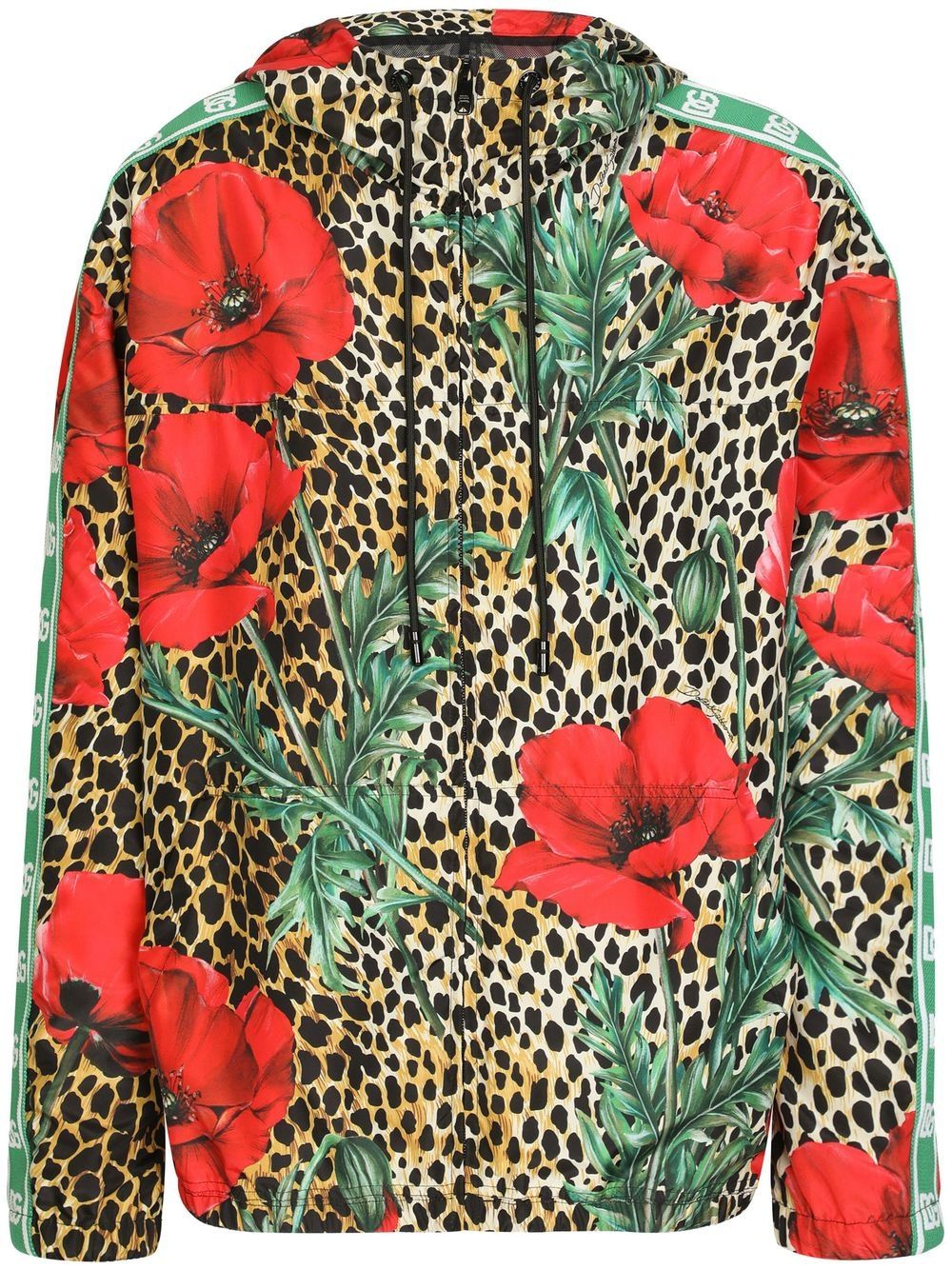 Dolce & Gabbana Kapuzenjacke mit Blumen-Print - Braun von Dolce & Gabbana