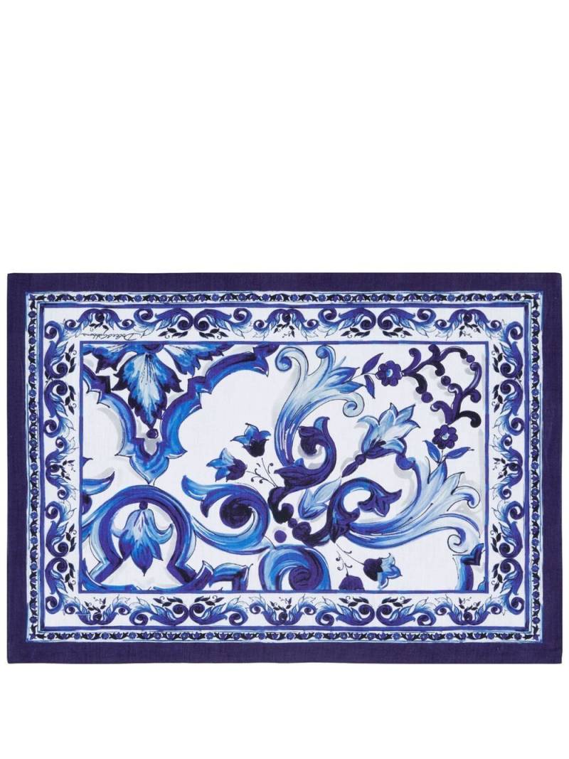 Dolce & Gabbana Set aus Tischset und Serviette mit Print - Blau von Dolce & Gabbana