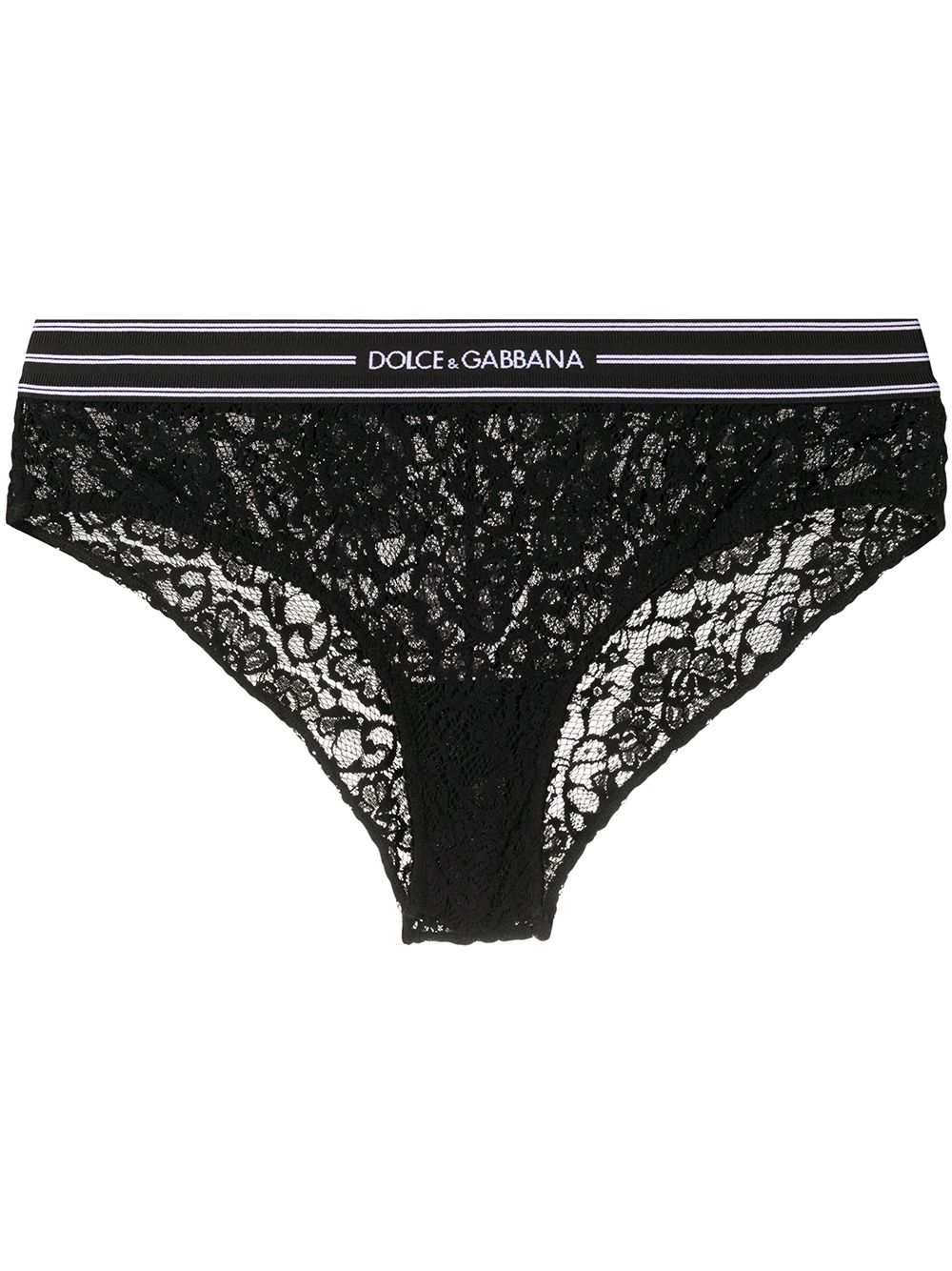 Dolce & Gabbana Slip aus floraler Spitze - Schwarz von Dolce & Gabbana