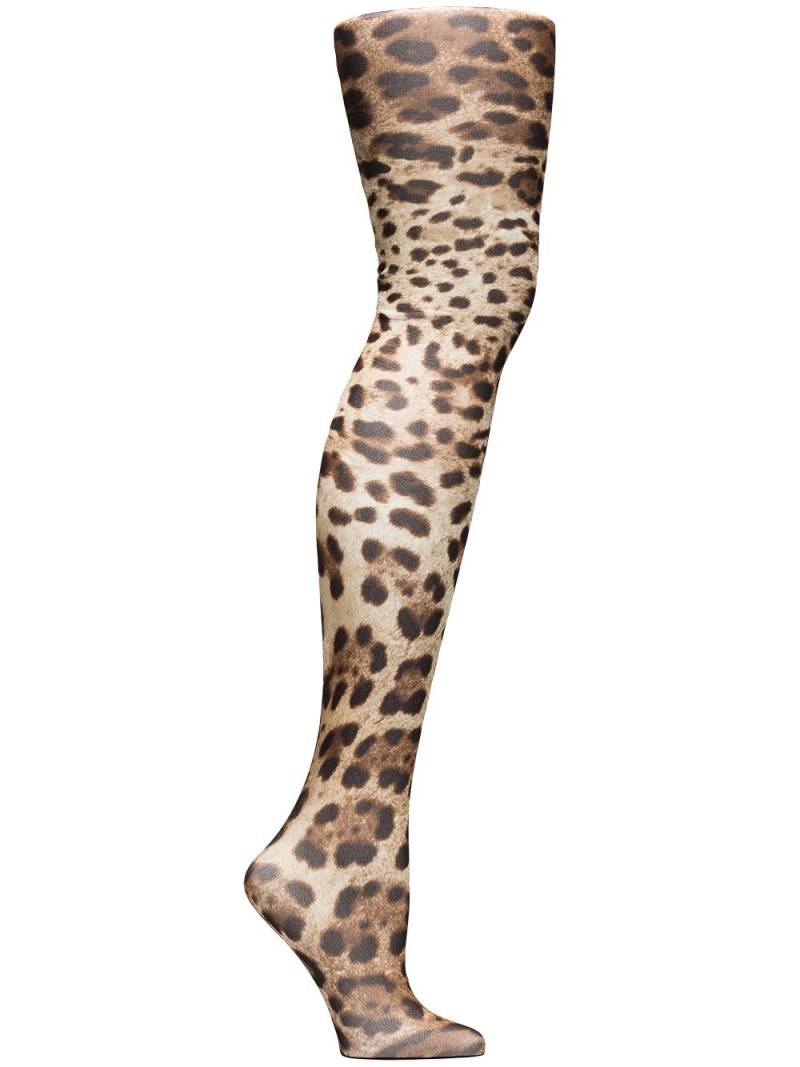 Dolce & Gabbana Strumpfhose mit Leoparden-Print - Nude von Dolce & Gabbana