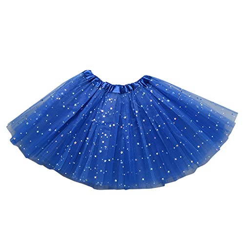 Mädchen Tutu Rock Bunt Tulle Ballett Kostüm Multicolor Tutu Kleinkind Mädchen Kinder Outfits Rockrock Kinderkleid & Rock Tüllrock Kinder (A-Blue, 2-8 Years) von DolceTiger