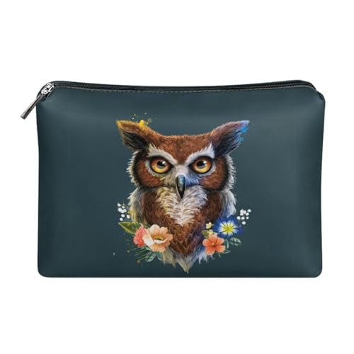 Dolyues Damen Clutch Tasche PU Leder Reißverschluss um Clutch Geldbörse Münzen/Bargeld/Kartenhalter Organizer, Eule Blume, Einheitsgröße von Dolyues