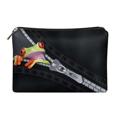 Dolyues Damen Clutch Tasche PU Leder Reißverschluss um Clutch Geldbörse Münzen/Bargeld/Kartenhalter Organizer, Reißverschluss Frosch, Einheitsgröße von Dolyues