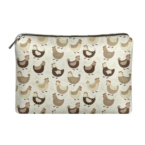 Dolyues Geldbörse für Frauen, Reißverschluss um Leder Clutch Bag Outdoor Kreditkartenhalter Organizer, Cartoon Huhn, Einheitsgröße von Dolyues