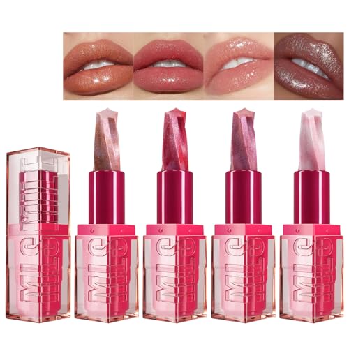 Domality Sparkling Lipstick Lip Gloss, Feuchtigkeitsspendender Glänzender Lippenstift Mit Perlmuttschimmerndem Finish, Diamond Shiny High Impact Lipcolor für Frauen Mädchen Domality Sparkling Lipstick Lip Gloss, Feuchtigkeitsspendender Glänzender Lippenstift Mit Perlmuttschimmerndem Finish, Diamond Shiny High Impact Lipcolor für Frauen Mädchen von Domality