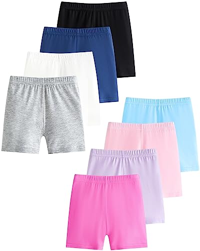 Domee Mädchen Kurze Leggings Radlerhose Shorts Sommerhose Helle Farben 128-134 (Herstellergröße 150) 8er-Pack von Domee