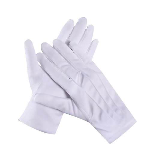 Domicubes 2 Paar Weiße Handschuhe Mit Knöpfen, Polyester Dünne Handschuh Parade Handschuh Etiquette-Handschuhe Für Frauen Und Herren Für Formelle Smokings, Zeremonielle Teamuniformen, Weihnachtsmann Domicubes 2 Paar Weiße Handschuhe Mit Knöpfen, Polyester Dünne Handschuh Parade Handschuh Etiquette-Handschuhe Für Frauen Und Herren Für Formelle Smokings, Zeremonielle Teamuniformen, Weihnachtsmann von Domicubes