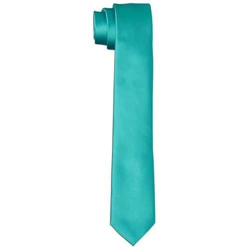 DonDon Krawatten für Herren handgefertigt Seiden-Look 6 cm Krawatte Türkis DonDon Krawatten für Herren handgefertigt Seiden-Look 6 cm Krawatte Türkis von DonDon