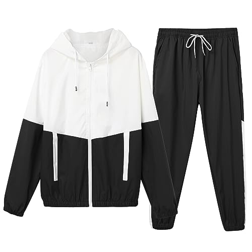 DondPO Jogginganzug Herren, mit Kapuze Winter Langarm Sportanzug Trainingsset Einfarbig Outdoor 5Xl Tracksuit Trainingsanzug Laufanzug Casual Herbst mit Taschen Jogginganzug Sportswear ! von DondPO