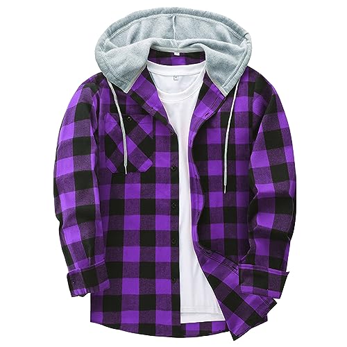 Flannel Shirt Men Freizeit Slim Fit Kariert Freizeithemd Flanell Shirt Baumwolle Casual Regular Fit Winterhemden Holzfällerhemde Langarmhemd Button Down Langarm Hemden Flanellhemd von DondPO