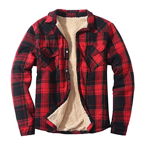 Herren Hemden, Slim Fit Innenfleece Baumwolle Lässige Hemd Langarmshirt Verdicken Flanell Regular Fit Herren Longsleeve Thermoshirt Langarm Freizeit Casual Plaid Mantel Hoodie Herren Hemden, Slim Fit Innenfleece Baumwolle Lässige Hemd Langarmshirt Verdicken Flanell Regular Fit Herren Longsleeve Thermoshirt Langarm Freizeit Casual Plaid Mantel Hoodie von DondPO